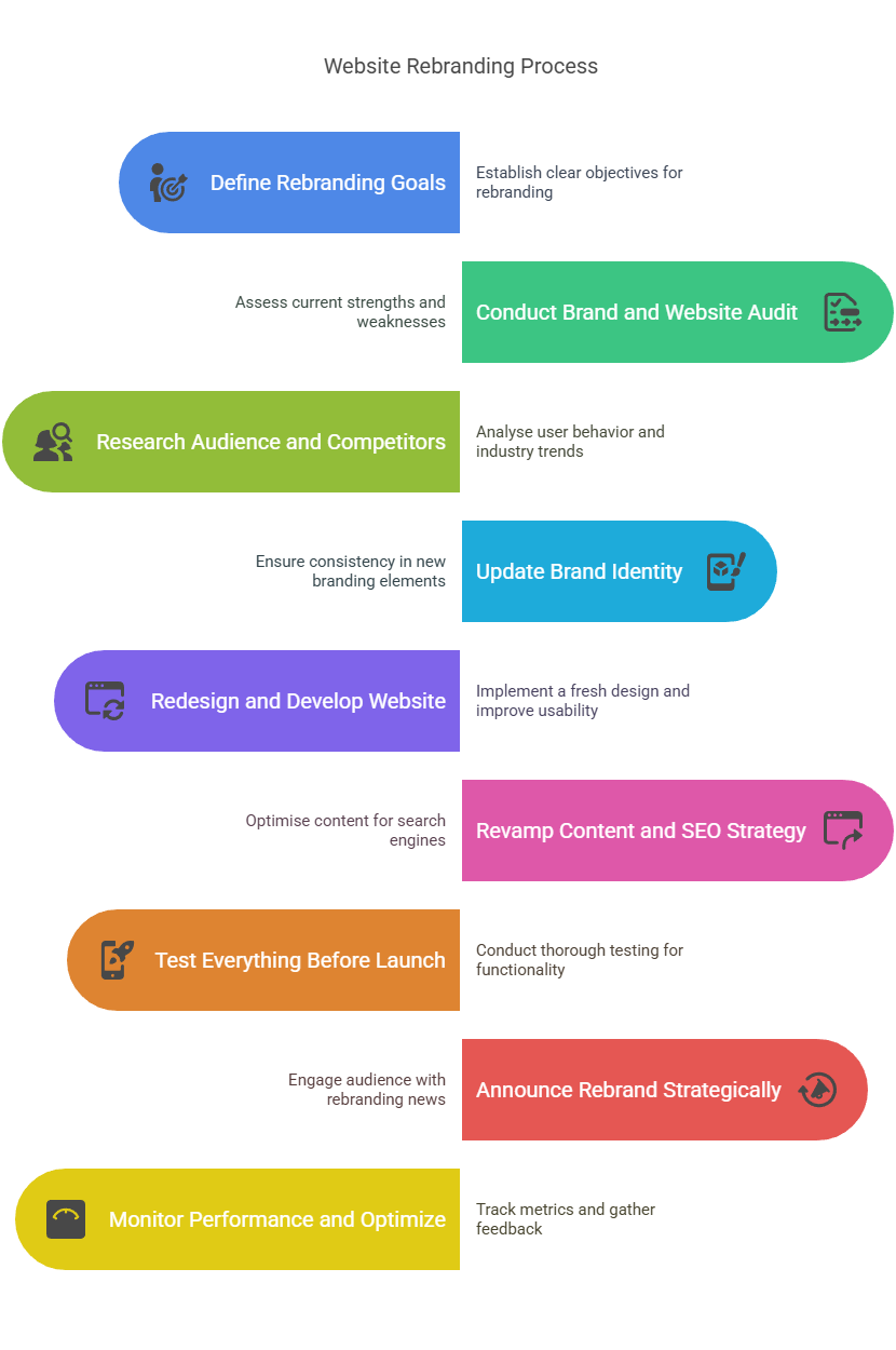 website rebranding process