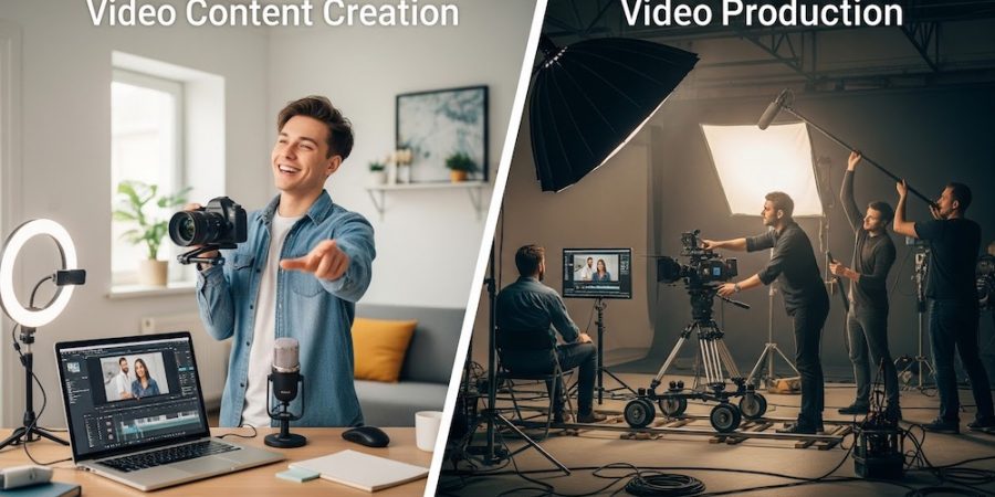 Difference Between Video Content Creation and Video Production