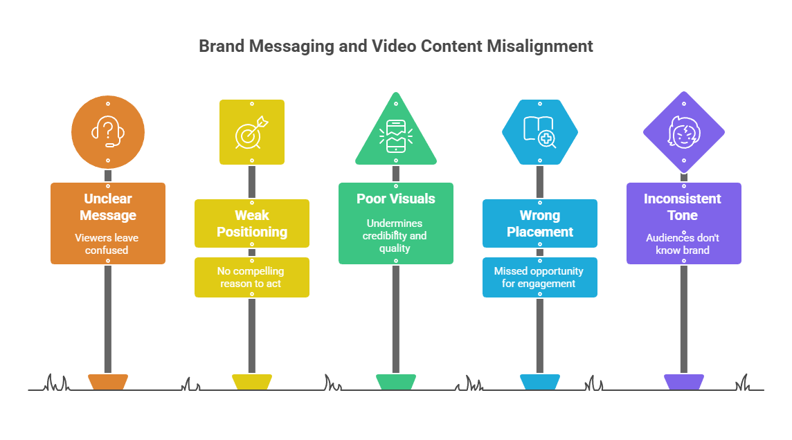 Brand messaging and video content misalignment
